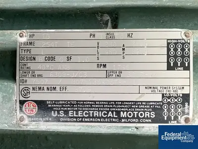 USED Myers 25/15 HP Myers Triple Shaft Disperser, S/S, XP