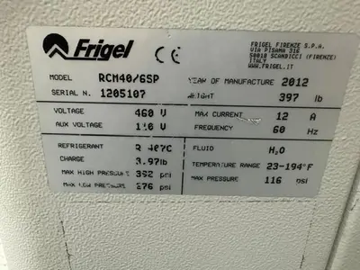 Used 2012 FRIGEL RCM40/6 SP Temperature Controls Massachusetts US | Absolute Machinery #1338194