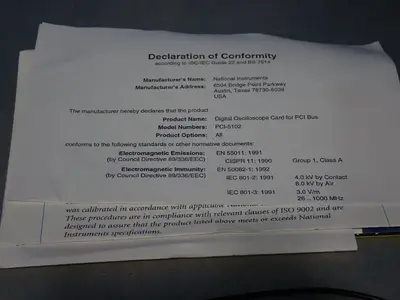 Used NATIONAL INSTRUMENTS CCA, PCI5102 Oscilloscope Accessories Ohio US | HGR 24 #1095334