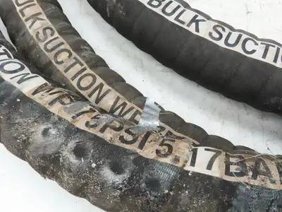Jason 4470 Dry Bulk Material Suction Hose 2" ID x 25' 6" Gum Rubber 75 PSI