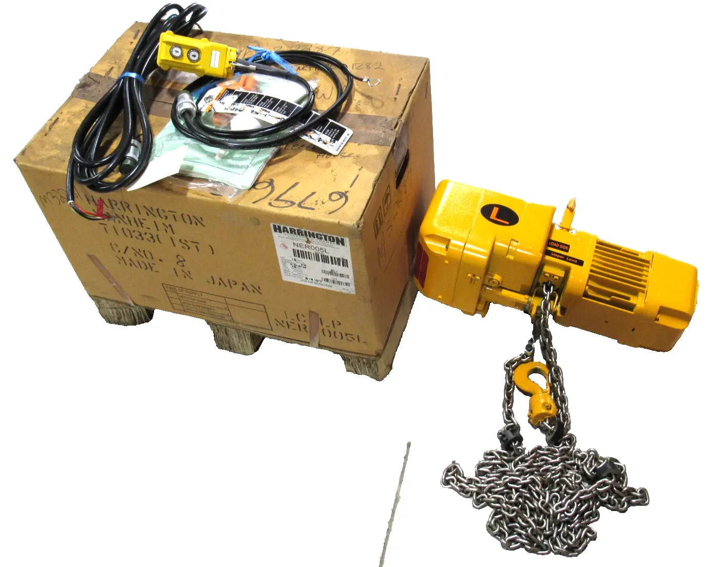 NEW HARRINGTON NER005L HOIST 1/2 TON 208-230/460V 15FT