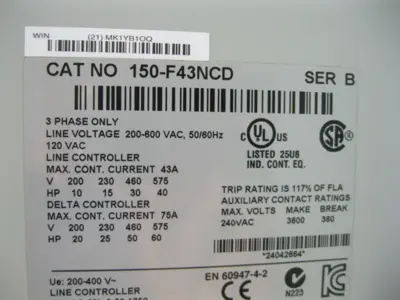 USED Allen-Bradley 150-F43NCD