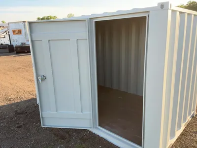 New 10’4” Job Site Storage Container, 10’4” x 6’ x 78-1/2” tall overall, Swing Doors on One End with...