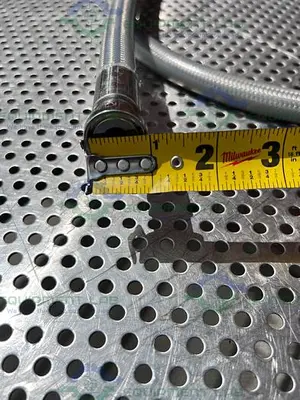 USED SANI-TECH WEST 96" STAINLESS STEEL FLEXIBLE BRAIDED HOSE 1/2" SANITARY FITTING
