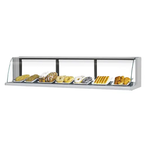 Turbo Air TOMD-60LS 63 1/4" Low Top Dry Display Case for TOM-60S/L, Stainless Steel