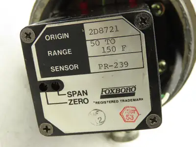 Foxboro E94-Q23L Temperature Transmitter 50-150°F 30vdc Haz Loc 4" Probe