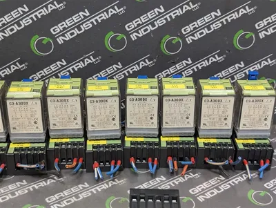 Lot of 14 Releco C3-A30DX 11-Pin Plug-In Relays with Bases Used