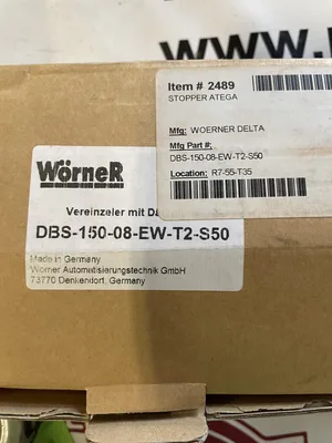 Wörner DBS-150-08-EW-T2-S50 Pneumatic Separating Stop/Stopper -NIB