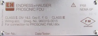 NEW ENDRESS HAUSER FDU 85-PN1 ULTRASONIC SENSOR PROSONIC FDU85PN1