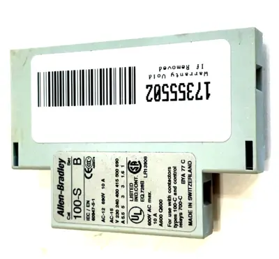 ALLEN BRADLEY 100-SB11 AUXILIARY CONTACT 100SB11 NEW, SURPLUS 8 COUNT
