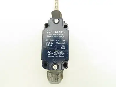 Schmersal MAF 330-11Y-M20 Limit Switch Spring Rod Lever 250V 15A NO NC