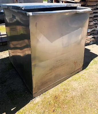 Bin, 50 CF, S/st, 44" X 44" X 48", Tote, Ucon #S743930
