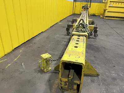 144" WIDE HYDRAULIC CLAMPING FIT-UP TACKING PRESS, FOR WELDING I-BEAMS: STOCK #19478