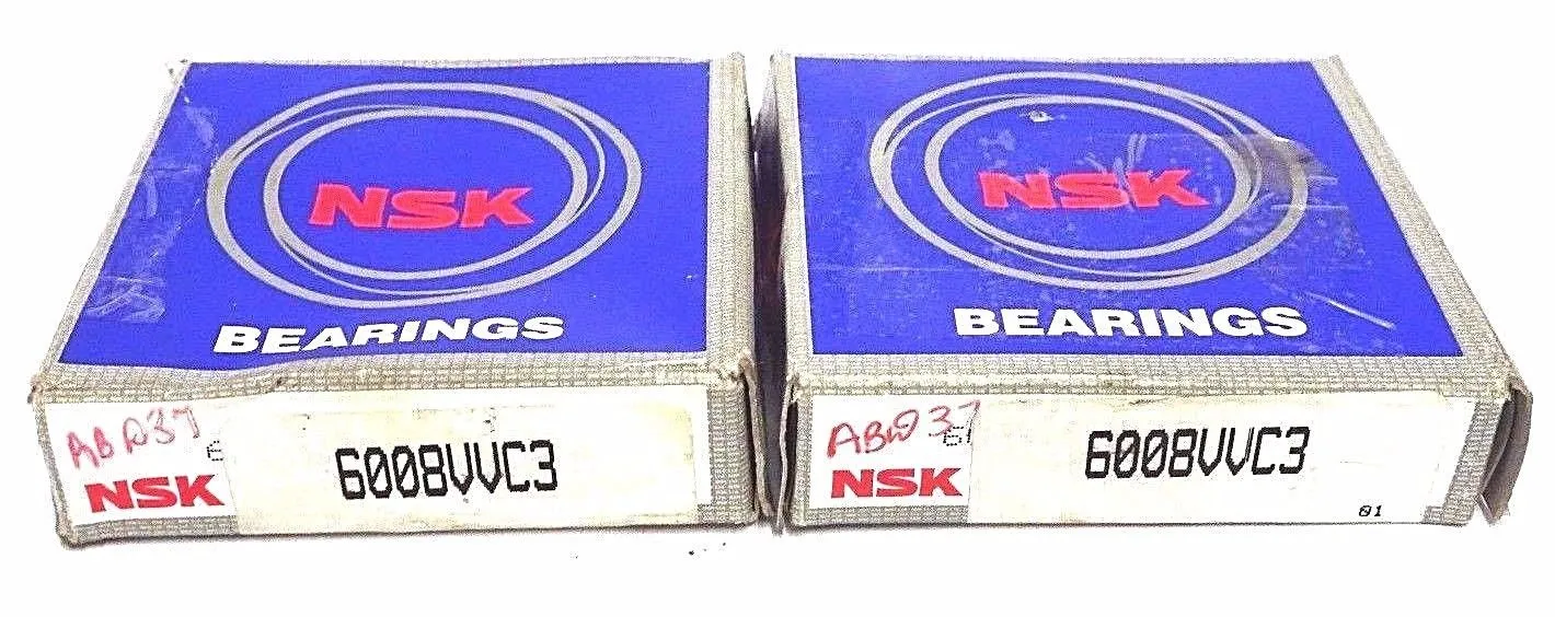 2 NEW NSK 6008VVC3 BEARINGS