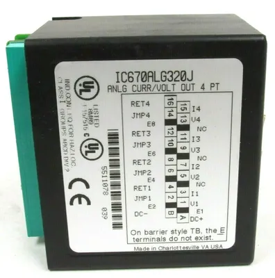 USED GE IC670ALG320L ANALOG CURRENT OUTPUT MODULE IC670ALG320 IC670ALG320J