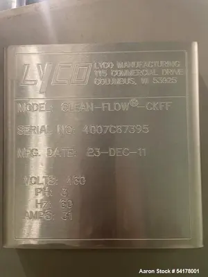 USED LYCO CLEAN FLOW CKFF