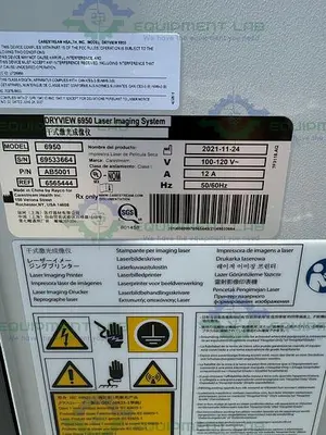 USED CARESTREAM DRYVIEW 6950 LASER IMAGING SYSTEM 100-120 V, MFG 2021