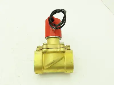 Skinner 4LA26LB8101 Brass Solenoid Valve 2-Way NC 24VDC 100 PSI 1-1/2" NPT