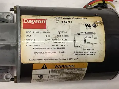 Used DAYTON 1XFY7 Gearmotors Ohio US | Surplus Asset Holdings #1578777