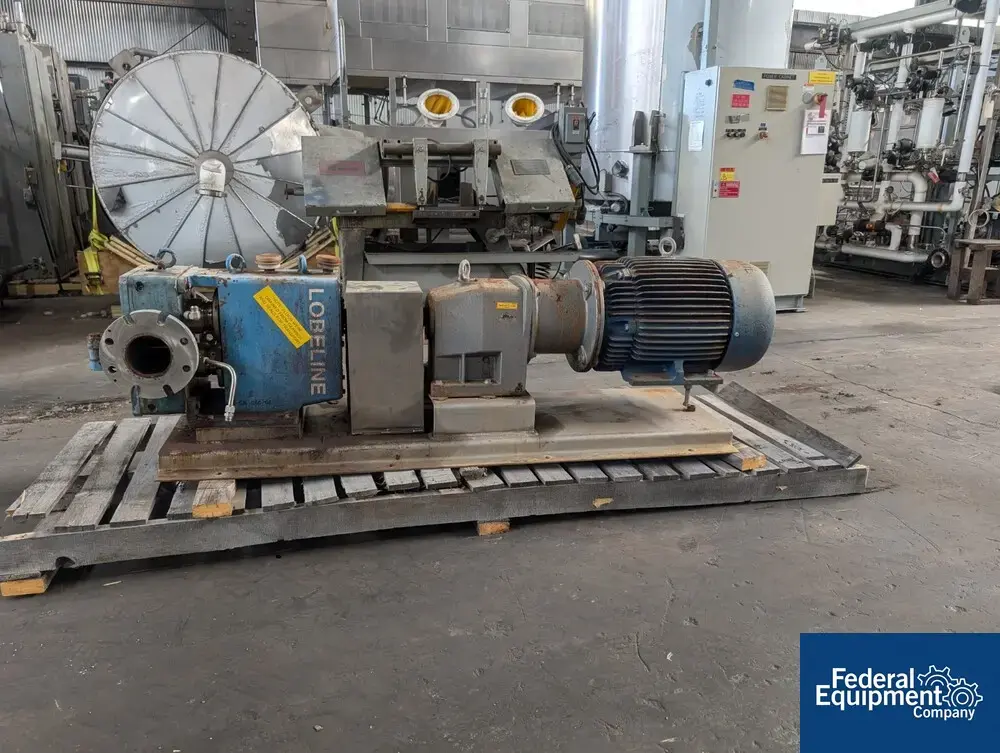 USED Lobeline Lobeline Rotary Lobe Pump, S/S, Model AR60-4