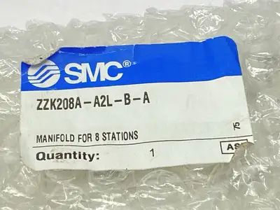ZZK208A-A2L-B-A | SMC  Manifold Side Blocks For 8 Stations - New