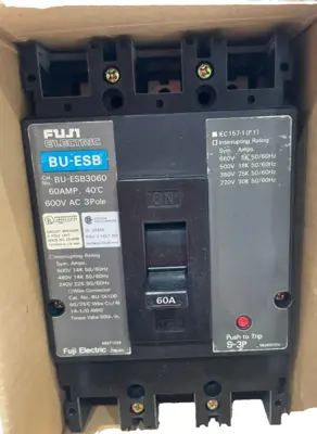 NEW FUJI ELECTRIC BU-ESB3060 CIRCUIT BREAKER 60AMP 600V 3POLE BUESB3060