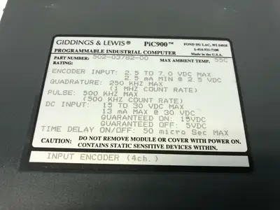 New | in-Stock Giddings & Lewis PiC900 Input Encoder Module PLC Input & Output Michigan US | Maverick Industrial Sales #1401084