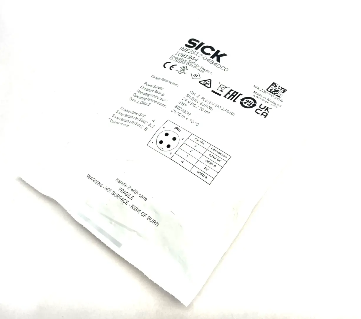 New | in-Stock SICK Inductive Safety Switch Sensor, 4mm Range, Flush, 1091944 Proximity Sensors Michigan US | Maverick Industrial Sales #1402505