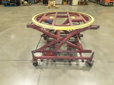 Southworth Pallet Pal Positioner Rotary Spring Level Loader Turntable on Casters