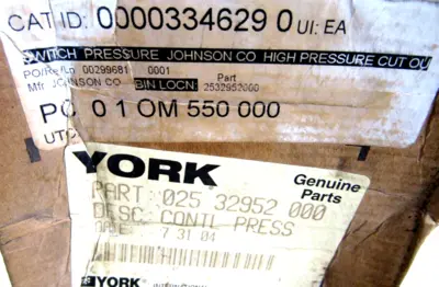 NEW YORK 025 32952 000 PRESSURE SWITCH 0253295200