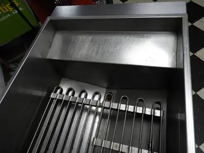 Used Hobart Used Hobart HF85C Commercial Full Pot Deep fryer with Auto Lift 220 volt 3 phase Cookers / Coolers / Fryers Illinois US | Falcon Restaurant Supply #1376494