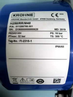 NEW KROHNE H250/RR/M40