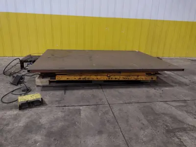 2,000 LBS X 96" X 72" ECONOLIFT MODEL #DT-SL38-20 HYDRAULIC SCISSOR LIFT TABLE: YOBRO #24990