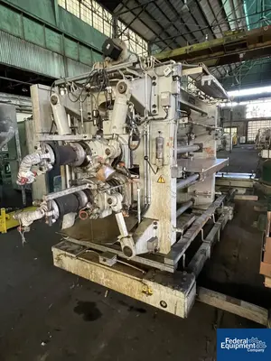 USED Berstorff 1,610 MM (63") Berstorff Vertical Two Roll Calander Sheet Stack