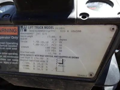 Used 1998 HYSTER H110XL Misc Forklifts Massachusetts US | Brookside Equipment Sales #1421929
