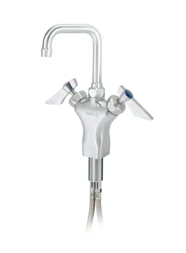 Krowne DX-625 Deck Mount Faucet w/ 4 1/2" Double Bend Gooseneck Spout - Single Hole