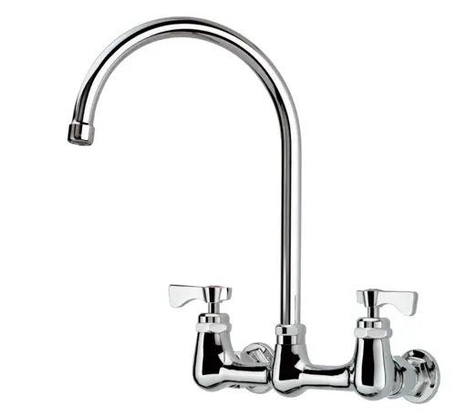 Krowne 14-802L Splash Mount Faucet - 8 1/2" Gooseneck Spout, 8" Centers