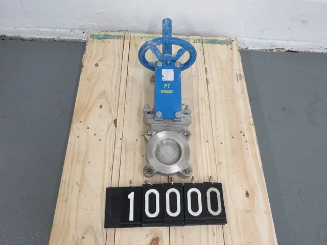 Orbinox  3"-150 knife gate valve, hand wheel operated