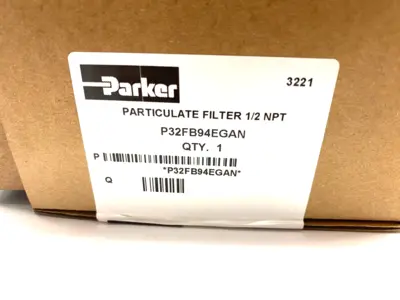 P32FB94EGAN | Parker  Compact Airline Particulate Filter 1/2" NPT Ports - New Other