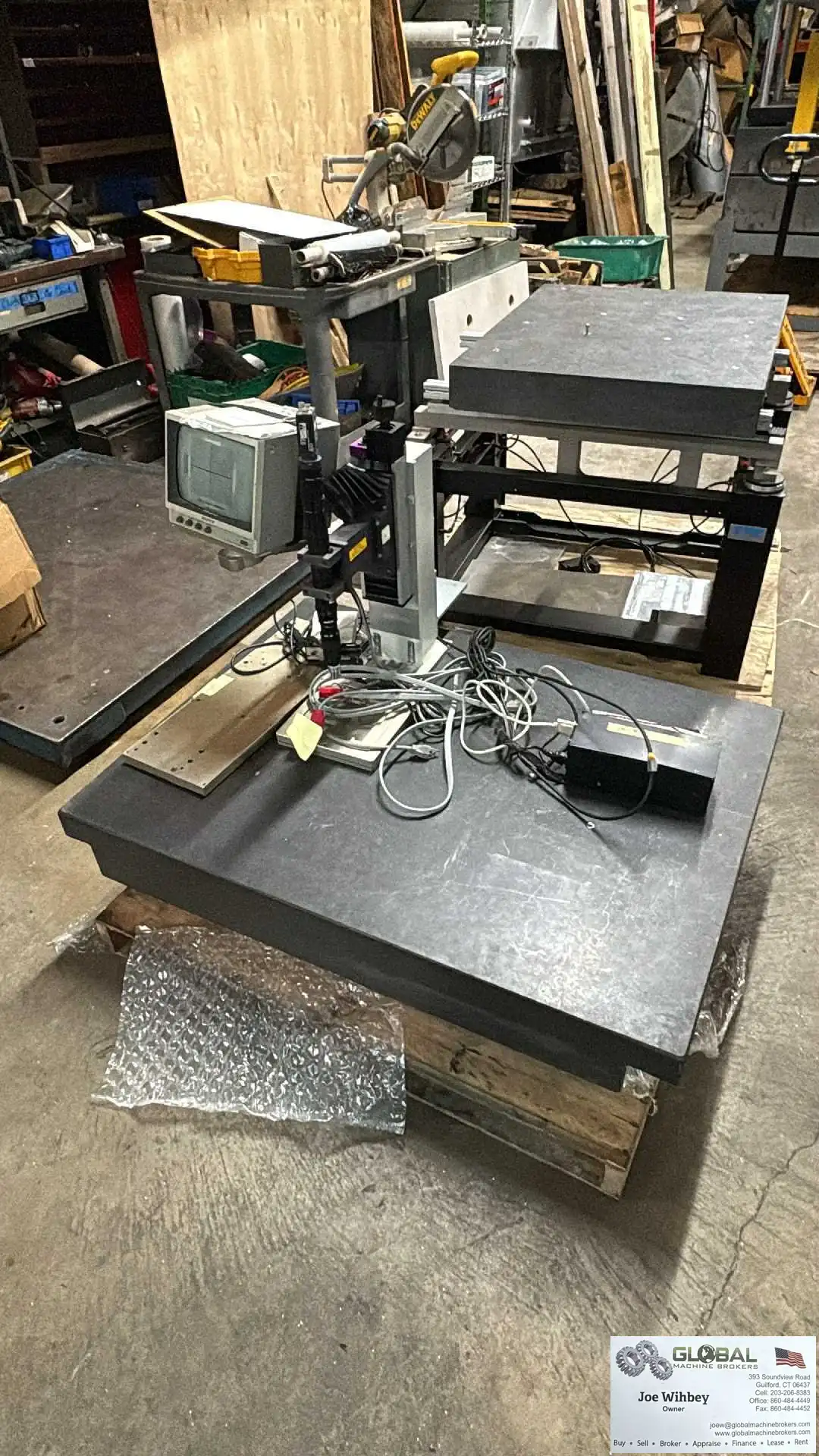 4'x3'x6" Granite Inspection Table With Microscopic Digital Readout