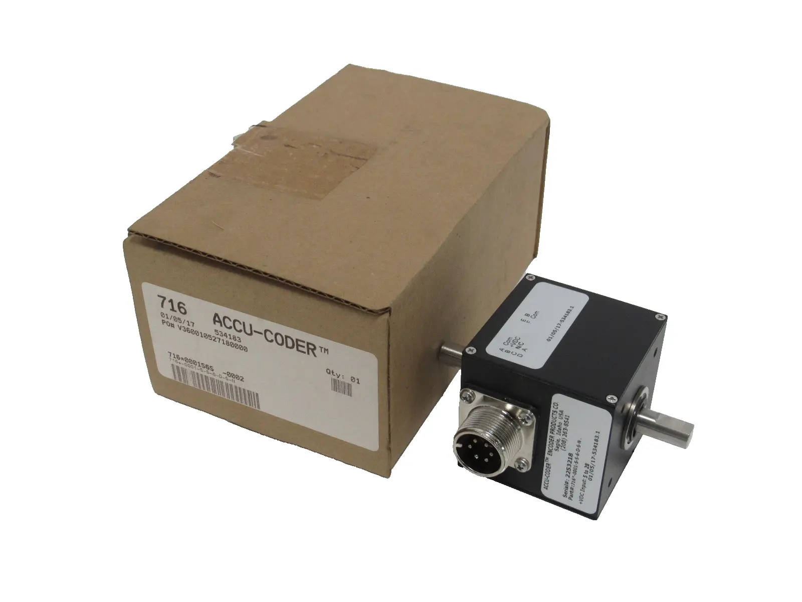NEW ACCU-CODER 716-0001-S-S-6-D-S-N SHAFT ENCODER 716-0001SS6DSN