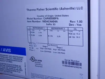 Used THERMO FISHER SCIENTIFIC CAR60086FA Miscellaneous Laboratory Equipment Texas US | Aucto #1459836