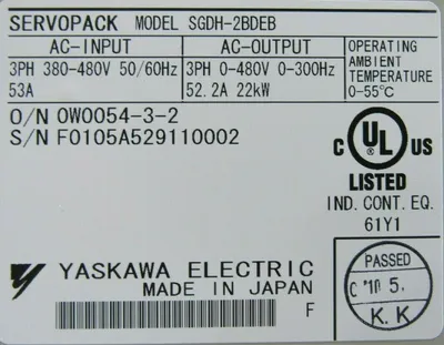 NEW YASKAWA SGDH-2BDEB SERVOPACK 380-480V 22KW SGDH2BDEB