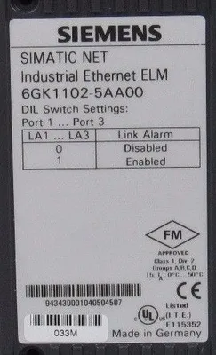 NEW SIEMENS 6GK1102-5AA00 ETHERNET ELM 6GK11025AA00