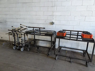 (6) Assorted Material Carts (Contents Excluded)