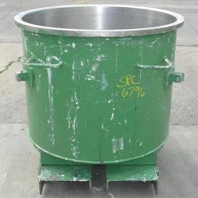 SPC6796  Mixer and Blender 125 gallon Ross change can Stainless Steel 39.25" inside diameter 31.5" inside height