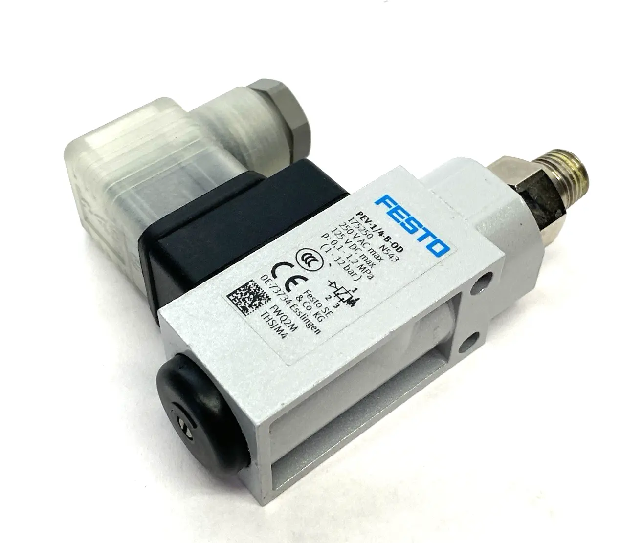| Festo PEV-1/4-B-OD Pressure Switch, Relative Pressure, EN 60947-5-1, 175250 - Used
