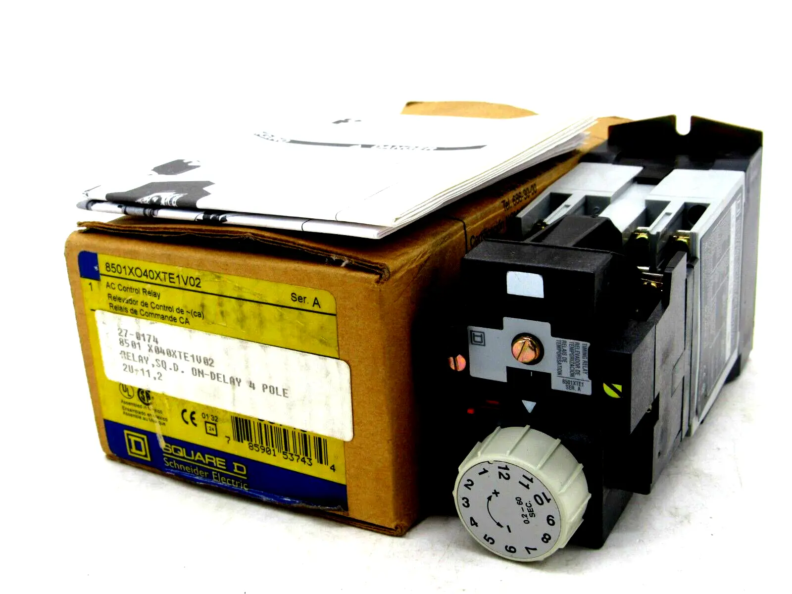 NEW SQUARE D 8501XO40XTE1V02 AC CONTROL RELAY