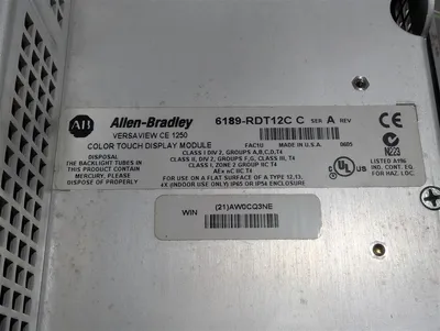 Allen Bradley 6182H-12TLH4D VersaView CE 1250H Assembled Computer LMCA Used