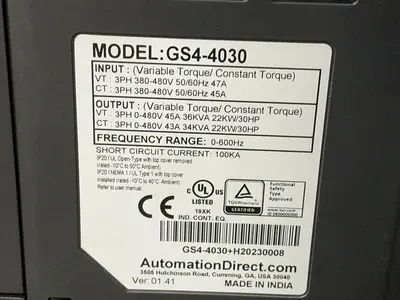 Used AUTOMATION DIRECT GS44030 Variable Speed Drives Ohio US | HGR 24 #1452410